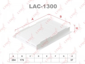фильтр салона!\ Citroen C3, Peugeot 307 00> LAC-1300 LYNXAUTO