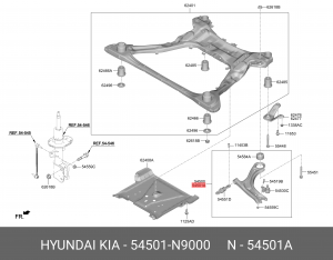 Рычаг подвески HYUNDAI Tucson (21-) передней правый OE 54501N9000 HYUNDAI KIA