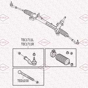 Наконечник рулевой тяги R FORD Focus/C-Max 03-VOLVO C30/C70/S40/V50 04- TEC1711R TEC1711R TATSUMI