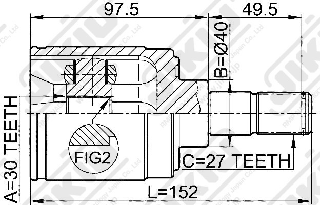 ШРУС JC28036 JC28036 JIKIU