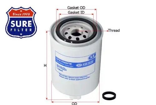 фильтр топливный ! со сливом \THERMO KING, CARRIER SFR9580FW SURE FILTER