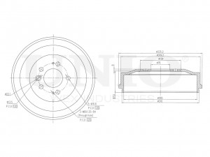 Барабан тормозной задний BRD-10039 UNIO