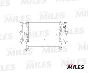 Радиатор (механическая сборка) OPEL VECTRA B 1.6-2.2/2.0TD/2.2TD A/T 95-03) (NIS ACRM070 MILES