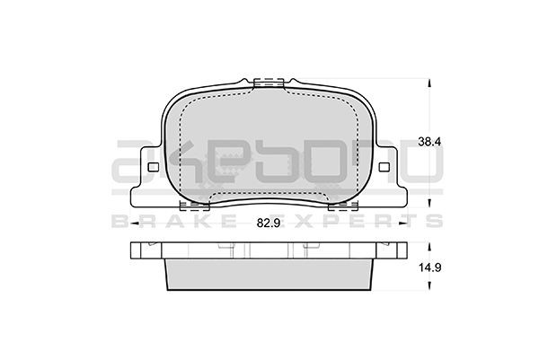 Колодки тормозные дисковые задние ПОДХОДЯТ ДЛЯ TOYOTA CAMRY/WINDOM/MARK II (_V20 AN604K AKEBONO