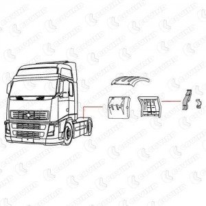 Держатель брызговика Volvo FH/FM/RVI Magnum DXI 2FH517 COVIND
