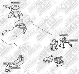 Катридж передн опоры двигателя TOYOTA CALDINA 92-02 BE21031 BE21031 JIKIU