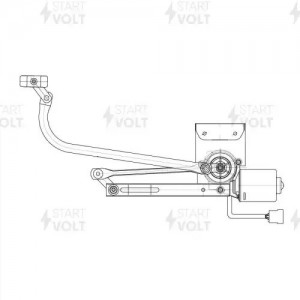 Стеклоочиститель в сборе для а/м ГАЗ Газель 3302/2705/3221 и их модиф. (VWA 0501 VWA 05010 START VOLT
