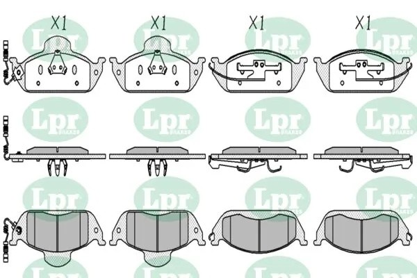 Комплект тормозных колодок 05P983 05P983 LPR