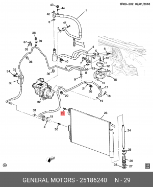 Датчик температуры CHEVROLET Cobalt (12-) охлаждающей жидкости OE 25186240 GENERAL MOTORS