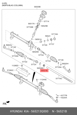 Втулка рулевой рейки 565213Q000 HYUNDAI KIA