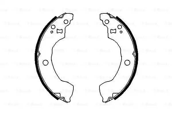 Колодки тормозные NISSAN Almera N16E (00-06) задние барабанные (4шт.) BOSCH 0 986 487 691 BOSCH