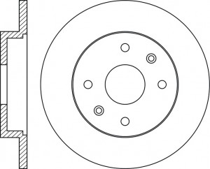 Диск тормозной передний RENAULT LOGAN/SANDERO D259мм RN1191 RN1191 NIBK