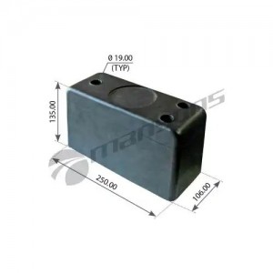 Отбойник резиновый (250х105х133) 120412 MANSONS