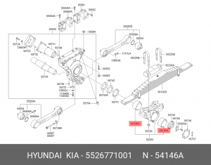 Втулка HYUNDAI HD250,260,270 балансира OE 5526771001 HYUNDAI KIA