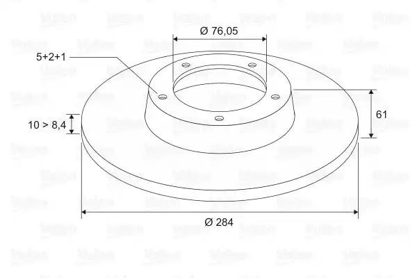 Диск тормозной  2шт 197027 VALEO PHC