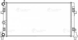 Радиатор охл. для а/м VW Polo Sedan (10-)/(20-)/Skoda Rapid (12-)/(20-) (паяный) LRC 1835 LUZAR