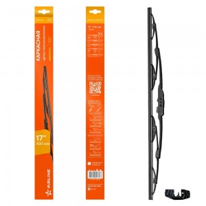 Щетка стеклоочистителя каркасная 430мм (17) 1 адаптер AWB-K-430 AIRLINE