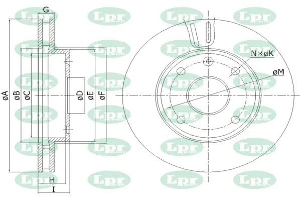 Диск тормозной O1007V O1007V LPR