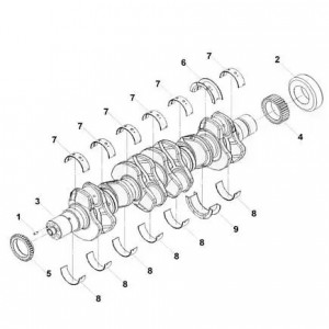 Вкладыши КАМАЗ Камминз ISBe, ISDe кор. (стандарт) (комплект) (6 верх.6 ниж. 2 уп 10027 HAFFEN