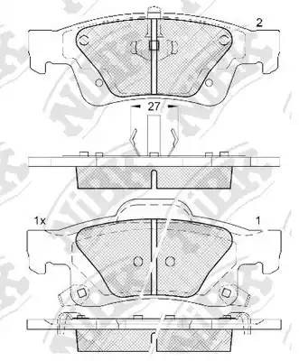 Колодки тормозные дисковые JEEP GRAND CHEROKEE 3.0 2011 PN0834 PN0834 NIBK