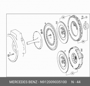 кольцо стопорное! \ MB Actros N912009035100 MERCEDES BENZ