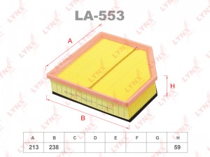 Фильтр воздушный VOLVO S80,V70 (06-) LYNX LA553 LYNXAUTO