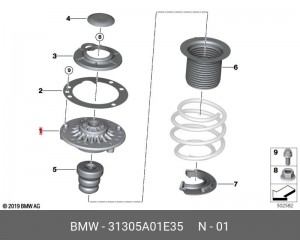 Опорная подушка амортизац. стойки Пд BMW 31305A01E35 BMW