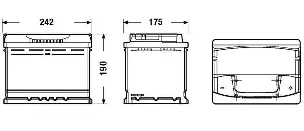 Аккумуляторная батарея PREMIUM [12V 64Ah 640A B13] EA640 EA640 EXIDE