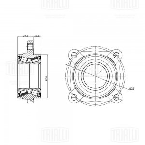 Ступица для а/м Toyota Land Cruiser Prado 02-/Land Cruiser Prado 09- перед. с по MR 1900 TRIALLI
