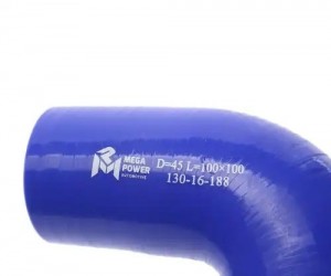 Патрубок угловой силикон (L=100х100мм,d=45 90град.) MEGAPOWER 130-16-188 MEGA POWER