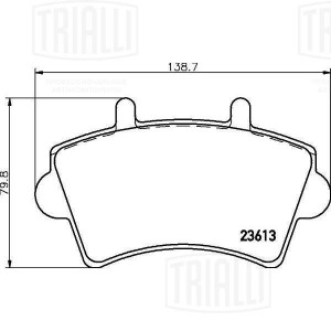 Колодки торм. Renault Master II (00-) диск. перед. (PF 0911) PF 0911 TRIALLI