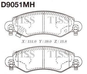 Колодки тормозные диск. с антискрипн.пласт. D9051MH D9051MH MK KASHIYAMA