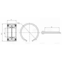 Подшипник ступицы Nissan Micra (02-) перед. (кмпл:подш./стоп.кол./шплинт) (CS 15 CS1586 TRIALLI