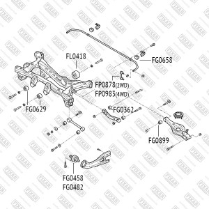 HYUNDAI IX35 (2010>)/KIA SPORTAGE (2010>) левого FG0458 FIXAR