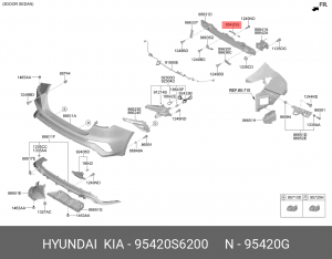 ВНУТРЕННЯЯ АНТЕННА ПРОТИВОУГОННОЙ СИСТЕМЫ 95420-S6200 95420S6200 HYUNDAI KIA