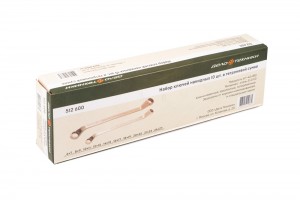 Набор ключей накидных 10пр (6-27мм) (планшет тетрон) /ДЕЛО ТЕХНИКИ/ 512600 DELO TEHNICI