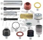 Р/К суппорта [2направлющие+2винта+2пыльника+2кольца(р)+втулка(рм)+втулка(м)+2кол 081010193 ANDAC