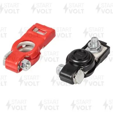 Клеммы АКБ в комплекте латунь в пластиковом изоляторе, болт и гайка (SBT 022) SBT 022 START VOLT