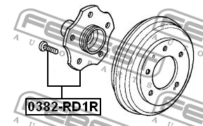 Ступица HONDA CR-V (00-) задняя комплект FEBEST 0382-RD1R FEBEST
