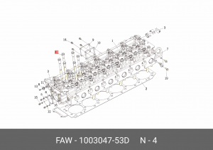 Болт крепления ГБЦ 1003047-53D FAW