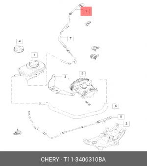 Трубка CHERY Tiggo ГУРа высокого давления OE T11-3406310BA CHERY