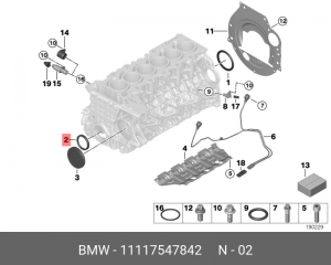 3-СЕРИЯ E46 (1998-2005)/1-СЕРИЯ E87 (2004>) 11 11 7 547 842 BMW