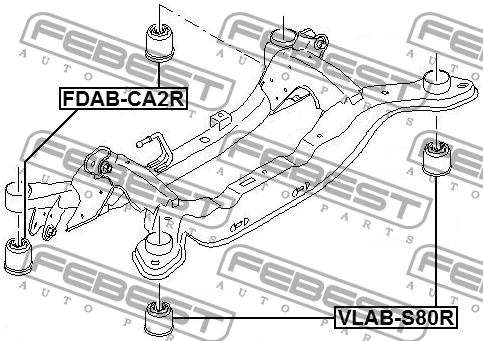 Сайлентблок FDAB-CA2R FDAB-CA2R FEBEST