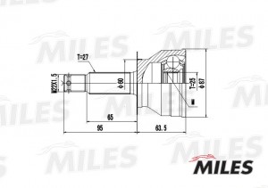 ШРУС наружный HYUNDAI SONATA 2.0 98-04 (GSP 839104) GA20172 GA20172 MILES