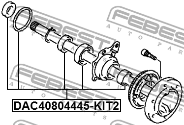 Подшипник ступицы DAC40804445-KIT2 DAC40804445-KIT2 FEBEST