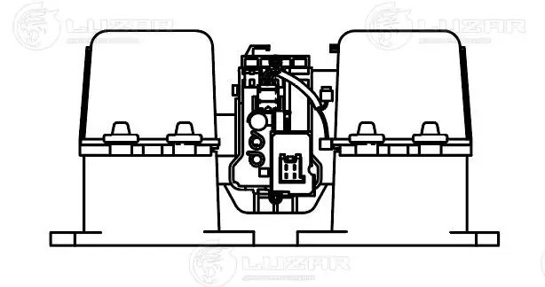 Мотор отопителя MAN TGA (04-) в сборе с корпусом LUZAR LFH 1201 LUZAR