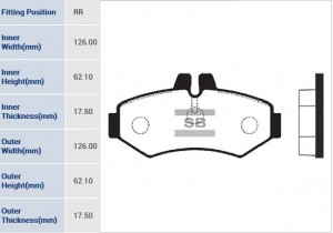 Колодки тормозные MERCEDES Sprinter (97-) VW LT (96-) задние (4шт.) SANGSIN SP1278 SANGSIN