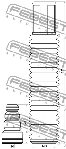 Пыльник заднего амортизатора с отбойником комплект HSHB-CLR-KIT FEBEST