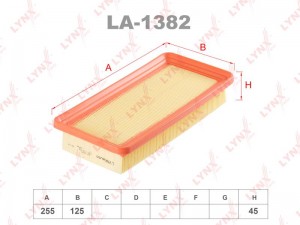 Фильтр воздушный подходит для HYUNDAI Getz 1.1-1.6 02 LA-1382 LA-1382 LYNXAUTO