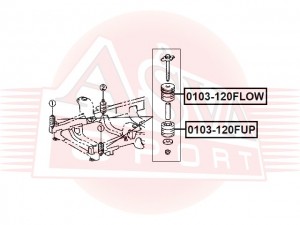 ПОДУШКА ПОДРАМНИКА TSB-120FLOW TOYOTA 0103120FLOW 0103-120FLOW ASVA